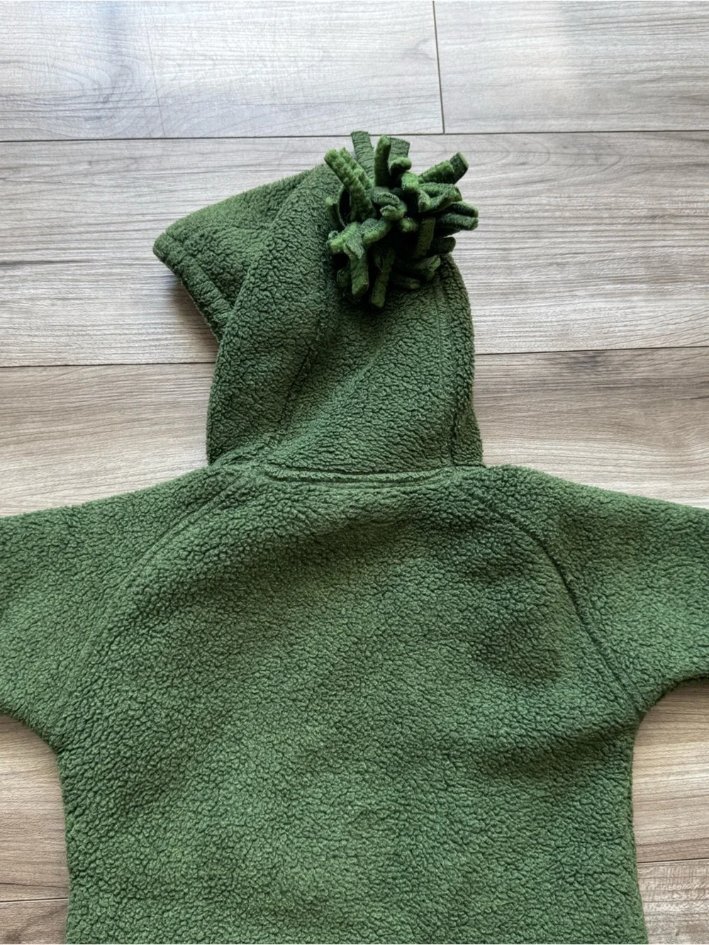 REI baby infant double zip bunting fleece snow suit moss green size 6 months
